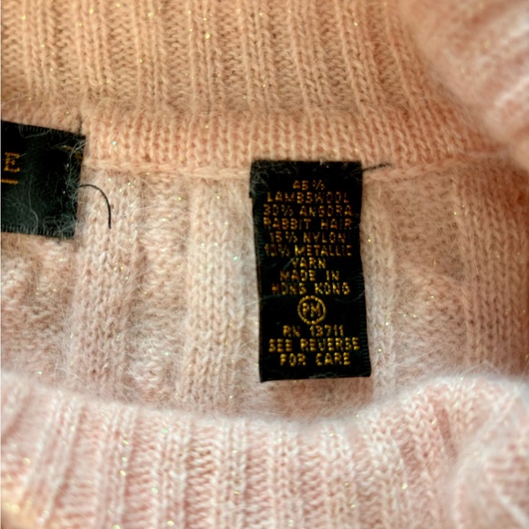 Vintage cabled angora and sparkle sweater - Picture 5 of 6